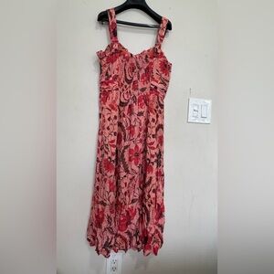 Floral Pink Sleeveless Dress